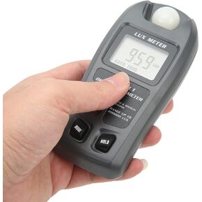 Digital Photometer Illuminance Tester Illuminance Meter Auto Power Off LCD Display Suitable for Indoor, Outdoor, Greenhouse and Aquarium Use