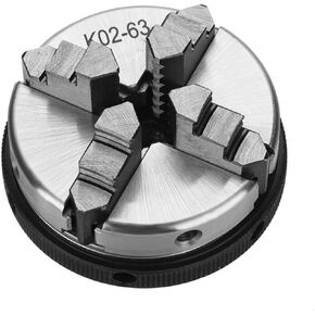 Micro Metal Turning Lathe Part 3/4 Jaws Steel Wood Lathe Chuck 50mm 63mm Manual Chuck Self-Centering DIY Metal Wood Lathe Tools (Color : K02-63 Size : Small)