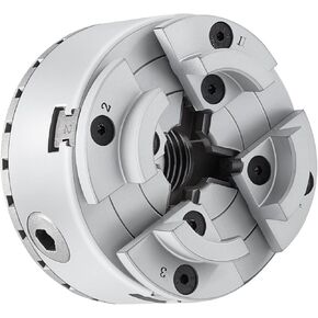 KP2-3/4 Lathe Chuck, 4-Jaw 2.75" Diameter, Metal Lathe Chuck Turning Machine Accessories, Self-centering Tool, compatible with Lathe, Precision Machining, Grinding Machines, Milling Machines