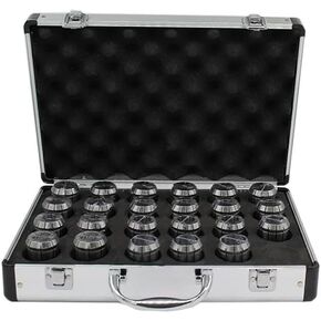 ER40 ER32 ER25 ER20 ER16 11 Set Spring Collet Chuck AA 0.005mm for CNC Milling Tool Holder Engraving Machine Metal Aluminum Box(ER11 (8PCS))