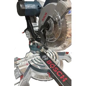 JZ Wood Shop Dust Collection Attachment/COMPATIBLE with Bosch-Miter Saw 12" Glide GCM12SD (Grey)