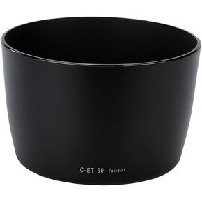 Fotodiox Lens Hood Replacement for ET-60 Compatible with Select Canon EF 75-300mm f/4-5.6 and EF 55-250mm f/4-5.6 Lenses