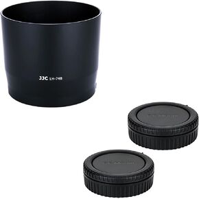 JJC ET-74B Bayonet Lens Hood Shade & RF Mount Body Cap Rear Lens Cover for Canon RF 100-400mm f/5.6-8 is USM Lens