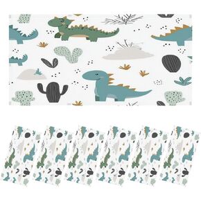 4 Pack Fluorescent Light Covers for Ceiling Lights Dinosaur baby boy seamless pattern Sweet dino palm cactus Scandinavian Magnetic Light Filters Diffuser Shade for Classroom Home Office School