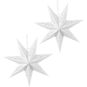 Angoily Elegant Paper Star Lampshade Ceiling Lampshades for Birthday Party Decorative Lighting