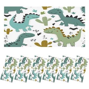 4 Pack Fluorescent Light Covers for Ceiling Lights Dinosaur baby boy seamless pattern Sweet dino cactus Scandinavian cute Magnetic Light Filters Diffuser Shade for Classroom Home Office School