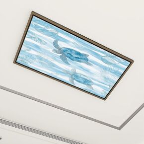 6 Pack Fluorescent Light Covers for Ceiling Lights Seamless cartoon little whale sailor pattern Baby print Decorative Magnetic Fluorescent Covers for Classroom Office Home 2x4 ft