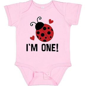 inktastic 1st Birthday Ladybug 1 Year Old Baby Bodysuit