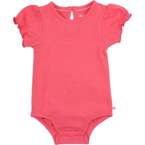 RuffleButts Baby Girls Knit Puff Short Sleeve Bodysuit