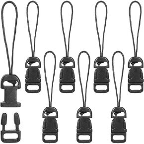 Lusofie 8Pcs Quick Release Camera Strap, Black QD Loops Connector Adapter, Camera Quick Release Lanyard Clip for All Compact Digital Cameras Binoculars Drone Remote Control and USB Stick(8cm/3.14in)