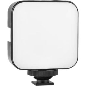 1 Piece Mini LED Video Light Dimmable 6500K Fill Panel Lamp for Camera Smartphone Laptop, Black, 500382918