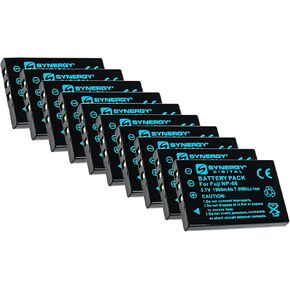 Synergy Digital Camera Batteries, Compatible with Rollei Movieline SD-5 Digital Camera, (Li-ion, 3.7V, 1900 mAh), Replacement for Fuji NP-60 Battery, Pack Includes: 10 x SDNP60 Batteries
