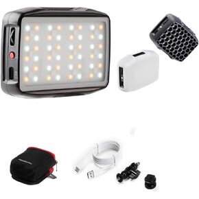 Falcon Eyes F7 Mini 5W RGB Pocket On Camera Light with LEE/Rosco Mode, Color Temperature 2500-9000K, Adjustable 0-100% Stepless Dimming RGB Led Video Light