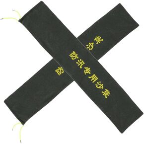 2Pcs Reusable Flood Protection Sandbags Heavy Duty Water Retaining Strip Bags for Hurricane and Emergency Use Multi Functional for Home Garage and Garden