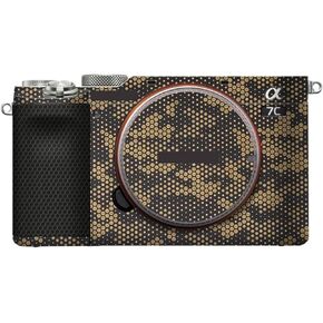 ملصق جلد غطاء الكاميرا لـ Sony A7C Camera Protector Movie Skin Clost Vcratch Decoration (Silver+Matrix Black)