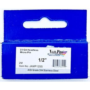 23 Ga x 1/2" Stainless Steel Headless Micro Pins, 2000 Count