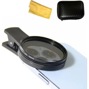 52mm CPL Filter for Phone with Clip CPL Filter iPhone, iPhone Polarizing Filter, Smartphones Portable Polarizer Camera Lens, Reduce Reflection,Enhance Saturation,Improve Contrast During Photography