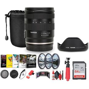 Tamron 11-20mm f/2.8 Di III-A RXD Wideangle Zoom Lens for (Canon RF) (AFB060RF700) + Sling Backpack + Photography Software + 64GB Memory Card + Lens Filter Kit + Flexible Tripod + Cleaning Kit + More