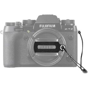 Foto&Tech Premium 2 Pack 72mm Leather Sticker Logo Cut Out Camera Lens Cap Holder Keeper Leash with 3M Adhesive Compatible with Fujifilm Camera Lens FLCP-72
