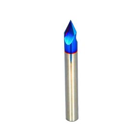 BRF360 Woodworking Carving Bit Solid Carbide 3 Flutes NACO Coated CNC Router Engraving Bit 60 Deg with 1/4 Shank