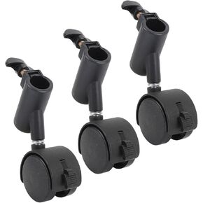 3pcs Light Stand Wheels with Brake 16MM 360° Rotating Quiet Tripod Swivel Casters for Live Photography