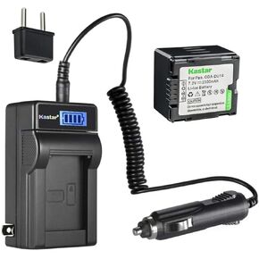 Kastar 1-Pack CGA-DU14 Battery and LCD AC Charger Compatible with Panasonic NV-GS508, NV-MX500A, PV-GS19, PV-GS29, PV-GS31, PV-GS33, PV-GS34, PV-GS35, PV-GS36, PV-GS39, PV-GS50, PV-GS55, PV-GS59