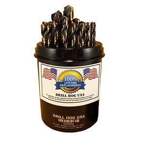 Drill Hog 29 Pc Drill Bit Set Index 1/16"-1/2" HI-Molybdenum M7