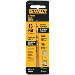 Dewalt 13/64" Titanium Pilot Point Drill Bit DW1379