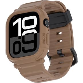 elkson Compatible with Apple Watch Ultra 2 1 Bumper Case Band 49mm Screen Protector Tempered Glass, Quattro Pro 2.0 Series Rugged for iWatch, Military Grade Durable Protective Cover, Shock Proof