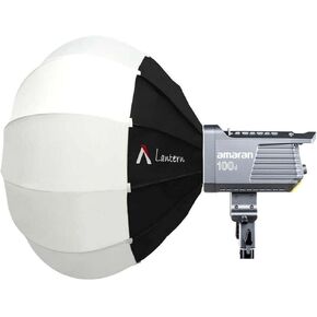 Aputure Amaran 100D S with Aputure Lantern 65cm Softbox Kit,130W LED Video Light,5600K CRI+95 with Bowens Mount for Photography,YouTube Films