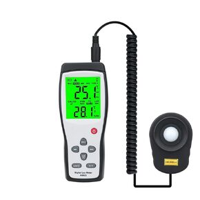 Digital Illuminance Meter Light Meter Digital Illuminator Handheld Ambient Temperature Measuring Instrument Spectrophotometer High Precision Illuminance Meter