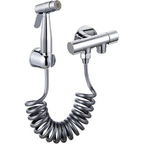 HandheldSprayer for Toilet, Bathroom Concealed Hot and Cold Handheld Sprayer Kit, Cloth Diaper Sprayer Set, with Hose and Alloy Base, for Personal Hygiene, Toilet Clean