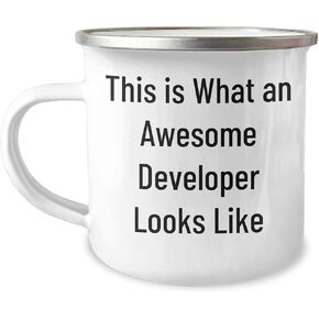 This Is What An Awesome Developer Looks Like Valentine's Unique Gifts from Family to Developer Friends for Unique Camping Mug