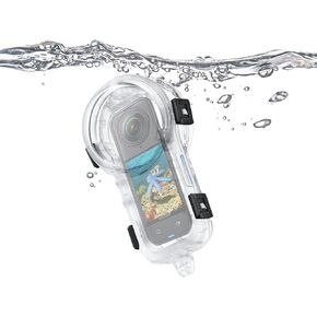 PCTC 60M/197FT Waterproof Case for Insta360 X5, Accessories for Insta 360 X5 ONE X5 Waterproof Case,Protective Underwater Dive Housing Shell with Bracket Accessories[Only Fit for X5]