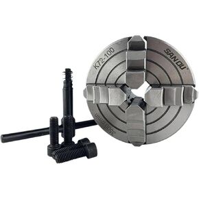 Four jaw lathe chuck K72-100 manual type independent chuck lathe 100mm 4'' inch
