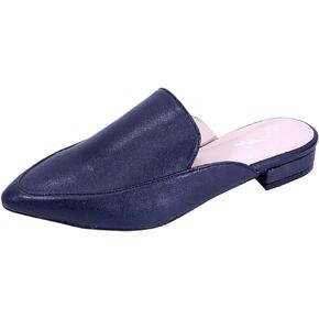 Peerage Maggie Women's Wide Width Low Heel Leather Dress Mules