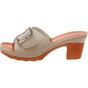 Womens Summer Slipper PU Leather Comfort Mules Outdoor Beach Shoes Vintage Slip Wedge Flowers Comfortable Arch Clogs Slippers Casual Sandals Hollow Close Toe Breathable On Flat Loafers