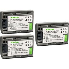 Kastar Battery (3-Pack) for Sony DVD HandyCam DCR-DVD105 DCR-DVD202E DCR-DVD203 DCR-DVD203E DCR-DVD205 DCR-DVD305 DCR-DVD403 DCR-DVD405 DCR-DVD408 DCR-DVD505 DCR-DVD910 DCR-DVD92