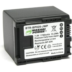 بطارية Wasabi Power لـ Canon BP-820 و Canon Vixia HF G30 ، XA20 ، XA25 ، XA30