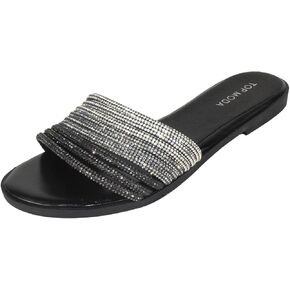 TOP Moda Shoes Women Formal/Casual Flip Flops Sandals Bling Rhinestone Slides Multi Straps GRAND-56