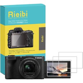 Rieibi 3 Packs Screen Protector for Canon PowerShot V1 Camera, 0.25mm 9H Hardness Tempered Glass Film for Canon V1 sreen protector