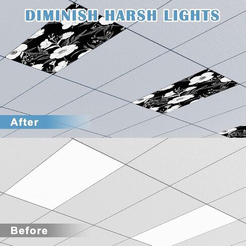 6 Pack Fluorescent Light Covers for Ceiling Lights Seamless pattern stars polka dots Cute baby for Pattern Decorative Magnetic Fluorescent Covers for Classroom Office Home 2x4 ft in Saudi Arabia