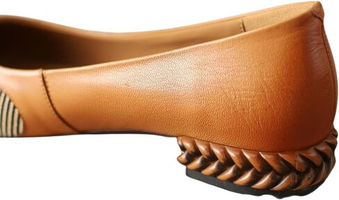 TinaCus Women's Genuine Leather Handmade Slip On Polka Dot Pointed Toe Office Flats Shoes in Saudi Arabia