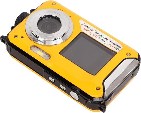 Jectse Underwater Cameras, Full HD 2.7K 48MP Digital Camera with 16X Digital Zoom, Compact Point and Shoot Camera for Snorkeling (Yellow) in Saudi Arabia