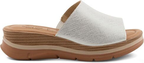 Spring Step Women's JOLINA Slip-On Wedge Sandals - Italian Leather, Stretch Goring, Faux Wood Design in Saudi Arabia