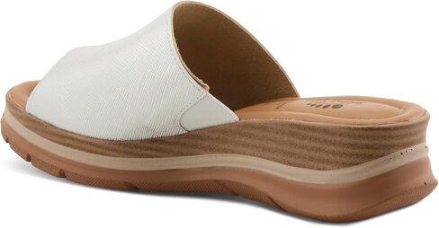 Spring Step Women's JOLINA Slip-On Wedge Sandals - Italian Leather, Stretch Goring, Faux Wood Design in Saudi Arabia