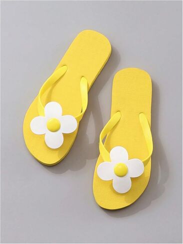 Verdusa Women's Summer 3D Flower Flip Flops T Strap Cute Slip on Flip Flops in Saudi Arabia