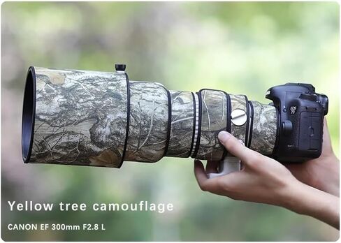 مطاردة الطيور المموهة معطف العدسة المقاومة للماء للكانون EF 300mm F2.8 L غطاء واقعي للعدسة مقاومة للأقامان (مموهة الأوراق الخضراء ، مع موسع EF 2.0x III) in Kuwait