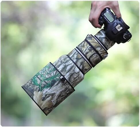 مطاردة الطيور المموهة معطف العدسة المقاومة للماء للكانون EF 300mm F2.8 L غطاء واقعي للعدسة مقاومة للأقامان (مموهة الأوراق الخضراء ، مع موسع EF 2.0x III) in Kuwait