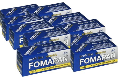 حزمة من 10 Fomapan Classic 100 ASA Rollfim /Medium Format /120 Black + White in Kuwait